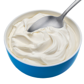 Yellow Blue Bold Organic Yogurt Product Features Poster